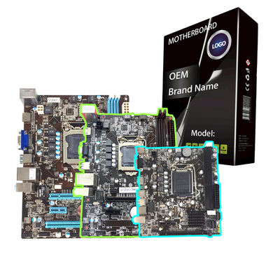 Soket Motherboard Pertambangan H 61 LGA 1155 DDR3 I3 I5 I7 800MHz 1066MHz 1333MHz