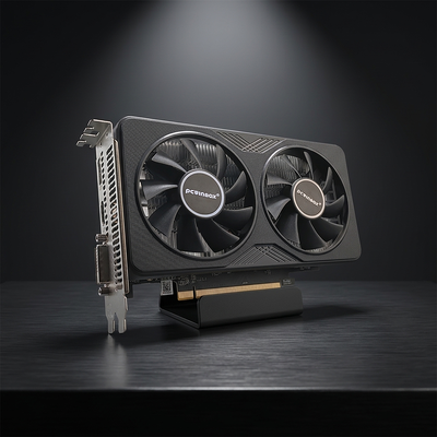 PCWINMAX RX 590 2048SP 8GB GDDR5 256Bit High-Performance Gaming Graphics Card dengan DP/HD/DVI Output 6Pin Power untuk Desktop Build